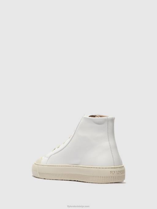 lv Fly London sievietes hi-top trenažieri topy586 balts 80JP729