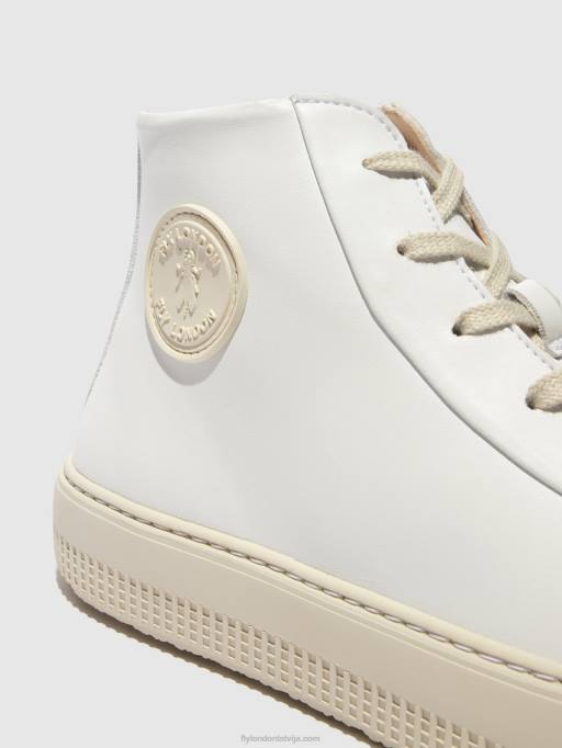 lv Fly London sievietes hi-top trenažieri topy586 balts 80JP729