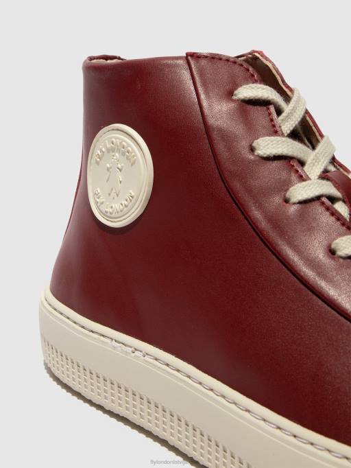 lv Fly London sievietes hi-top trenažieri topy586 bordo 80JP727