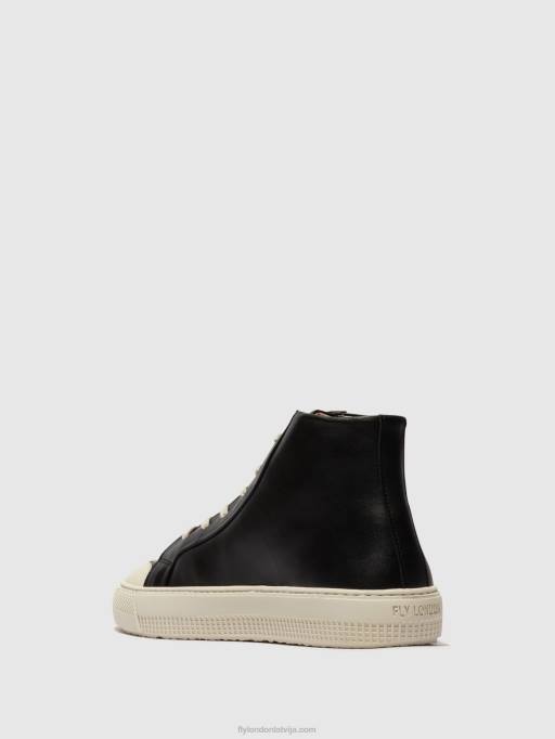 lv Fly London sievietes hi-top trenažieri topy586 melns 80JP726