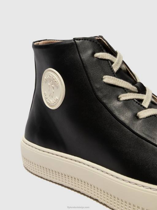lv Fly London sievietes hi-top trenažieri topy586 melns 80JP726