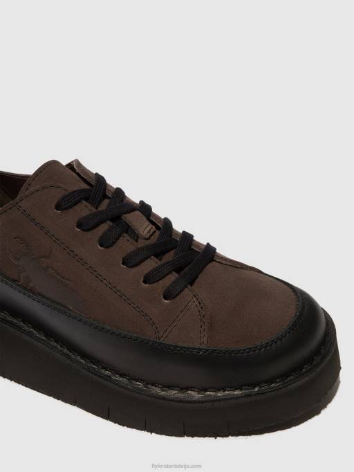 lv Fly London sievietes šņoru trenažieri cuda099 melns/pelēks 80JP724