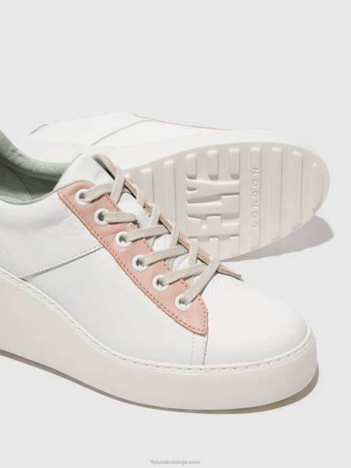 lv Fly London sievietes šņoru trenažieri delf580 balts/pliks/piparmētra 80JP713