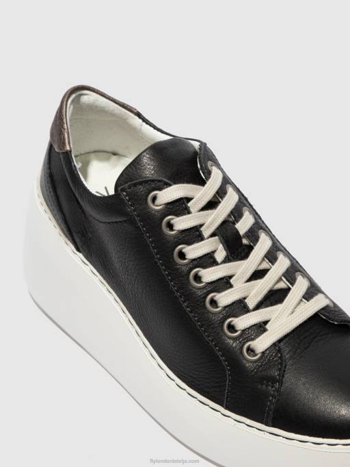 lv Fly London sievietes šņoru trenažieri dile450 brito melns 80JP770