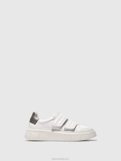 lv Fly London sievietes velcro trenažieri edda513 balts 80JP756