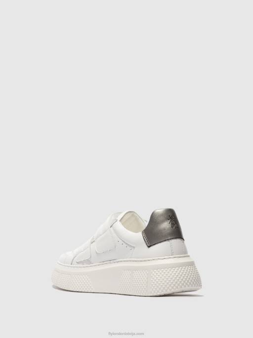 lv Fly London sievietes velcro trenažieri edda513 balts 80JP756