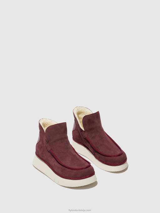 lv Fly London sievietes apaļas purngalas puszābaki coze348 violets 80JP83