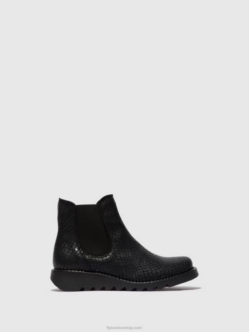 lv Fly London sievietes chelsea puszābaki salv croco black 80JP14