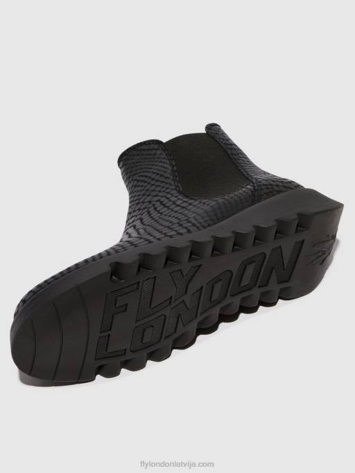 lv Fly London sievietes chelsea puszābaki salv croco black 80JP14