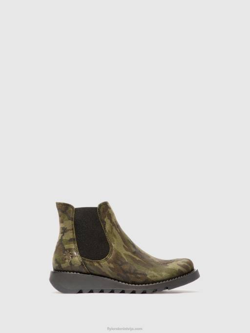 lv Fly London sievietes chelsea puszābaki salv kamuflāža militārā zaļa 80JP218