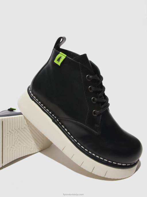 lv Fly London sievietes šņorzābaki puszābaki idda244 tundra melna 80JP167