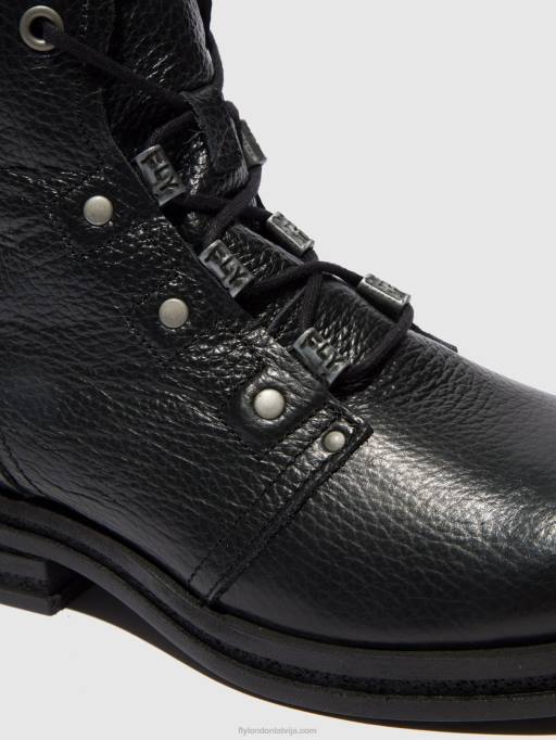 lv Fly London sievietes šņorzābaki puszābaki knot792 rio melns 80JP198