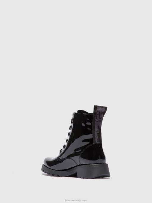 lv Fly London sievietes šņorzābaki puszābaki ragi539 atlantis black (melna zole) 80JP175
