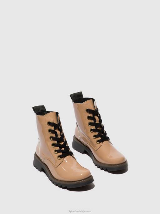lv Fly London sievietes šņorzābaki puszābaki ragi539 kapučīno (melna zole) 80JP95