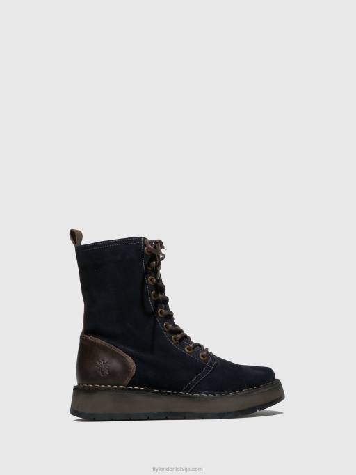 lv Fly London sievietes šņorzābaki puszābaki rami043 eļļas zamšāda/paklājs navy/dk.brown 80JP258