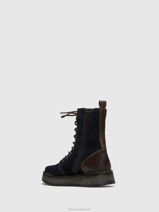 lv Fly London sievietes šņorzābaki puszābaki rami043 eļļas zamšāda/paklājs navy/dk.brown 80JP258