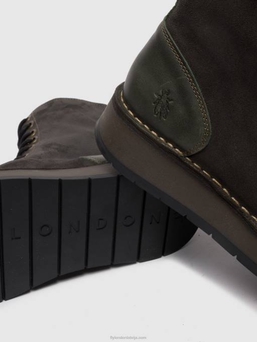 lv Fly London sievietes šņorzābaki puszābaki rami043 eļļas zamšādas/paklāju dīzelis 80JP247