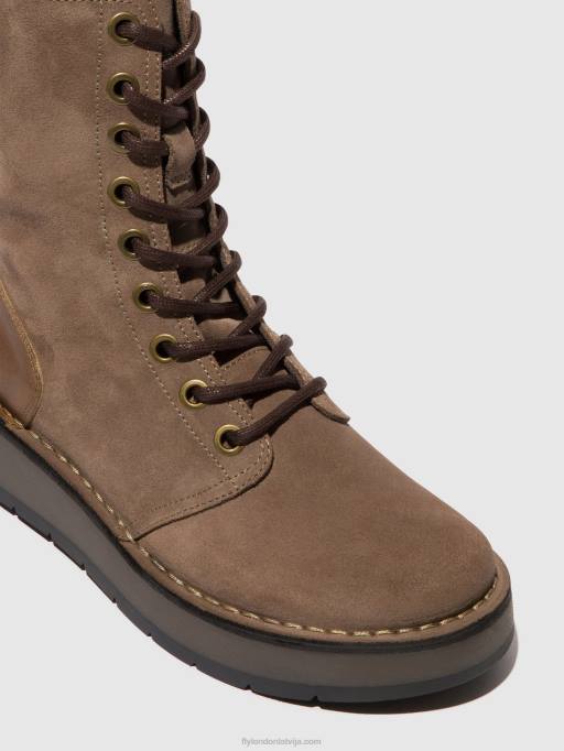 lv Fly London sievietes šņorzābaki puszābaki rami043 taupe/kamielis 80JP20