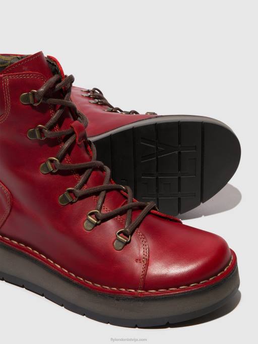 lv Fly London sievietes šņorzābaki puszābaki roxy094 sarkans 80JP90