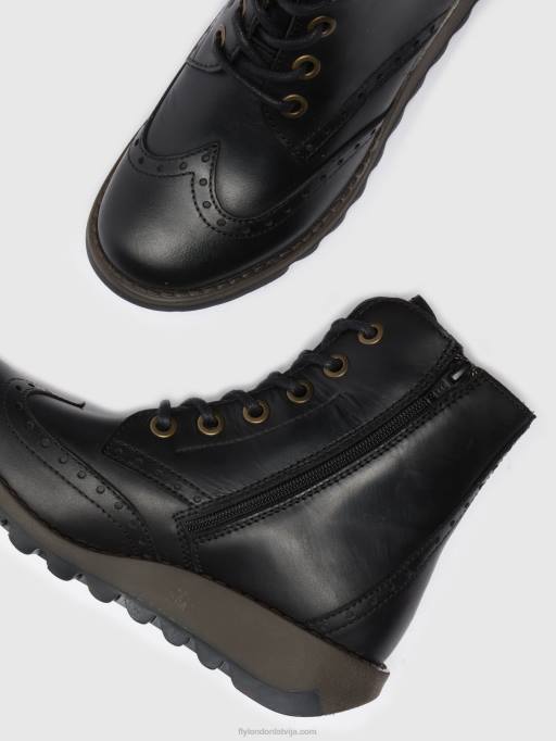 lv Fly London sievietes šņorzābaki puszābaki sarl069 melns 80JP254