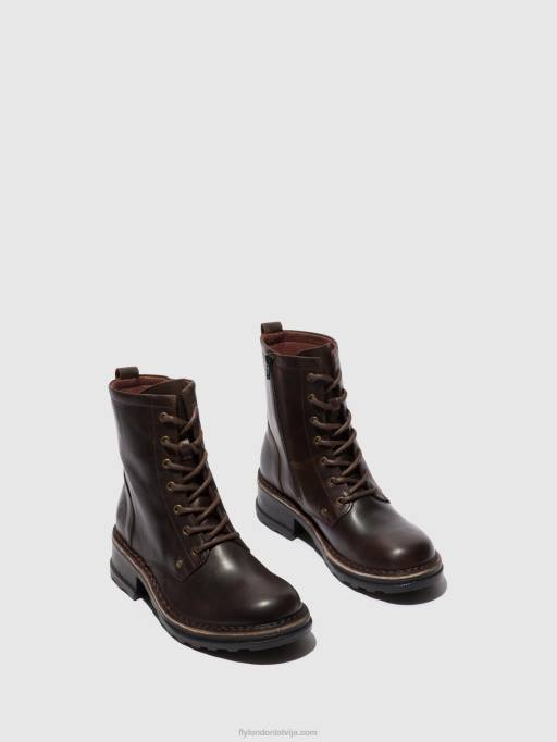 lv Fly London sievietes šņorzābaki puszābaki thor035 paklājs dk. brūns 80JP245