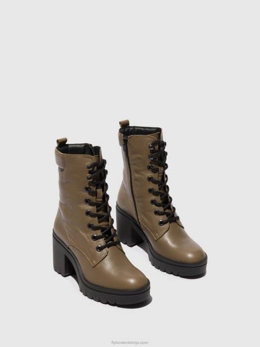 lv Fly London sievietes šņorzābaki tiel642 taupe 80JP86