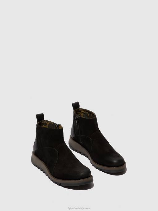 lv Fly London sievietes puszābaki ar rāvējslēdzēju sely918 melns 80JP45
