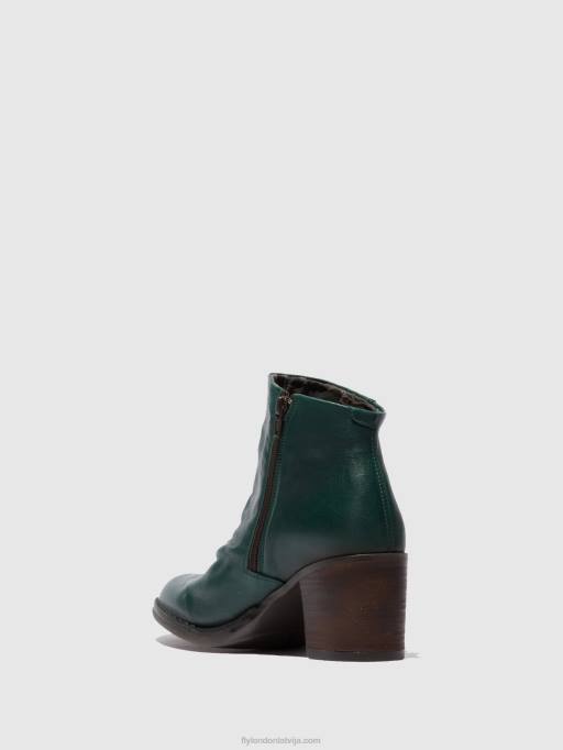 lv Fly London sievietes rāvējslēdzēja zābaki bell061 veronas zaļais mežs 80JP186