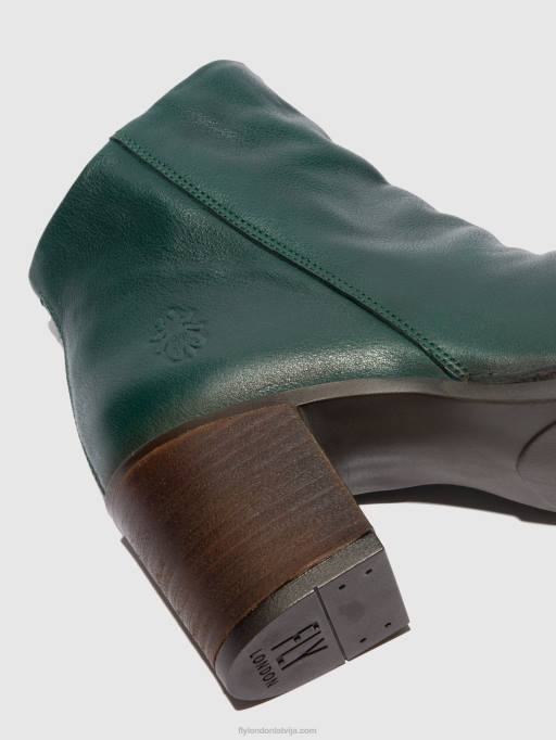 lv Fly London sievietes rāvējslēdzēja zābaki bell061 veronas zaļais mežs 80JP186