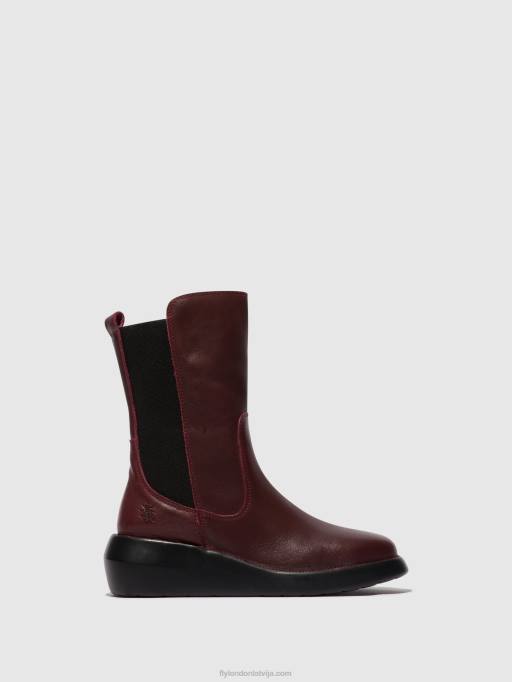 lv Fly London sievietes rāvējslēdzēja zābaki brin516 bordo 80JP64