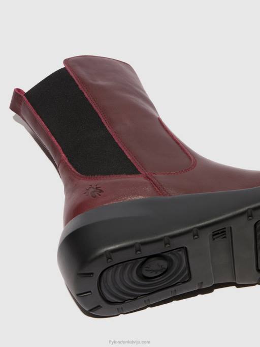 lv Fly London sievietes rāvējslēdzēja zābaki brin516 bordo 80JP64