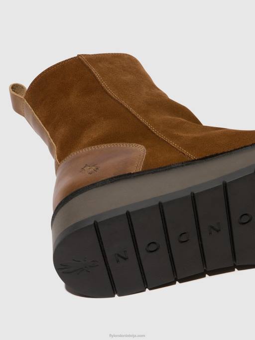 lv Fly London sievietes rāvējslēdzēja zābaki reno053 kamielis 80JP44