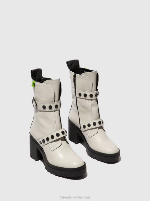 lv Fly London sievietes rāvējslēdzēja zābaki tama888 nausica offwhite 80JP161