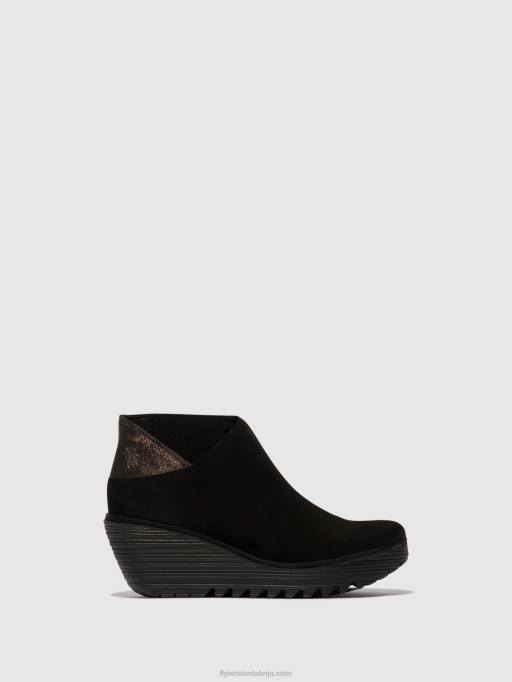 lv Fly London sievietes rāvējslēdzēja zābaki yego400 melns/grafīts 80JP35