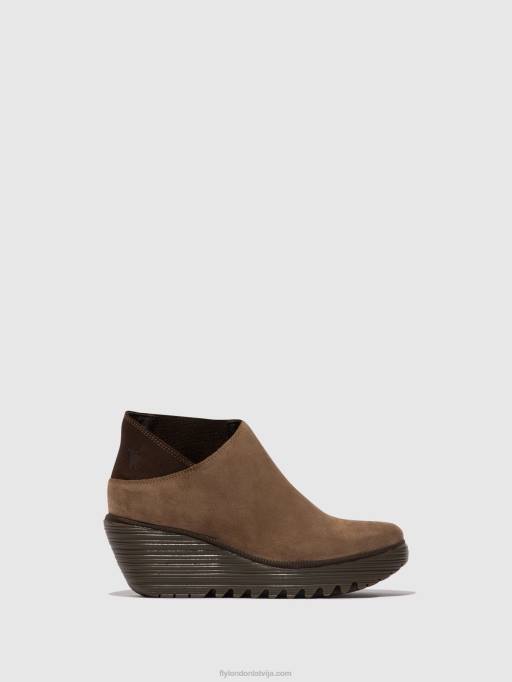 lv Fly London sievietes rāvējslēdzēja zābaki yego400 taupe/expresso 80JP28