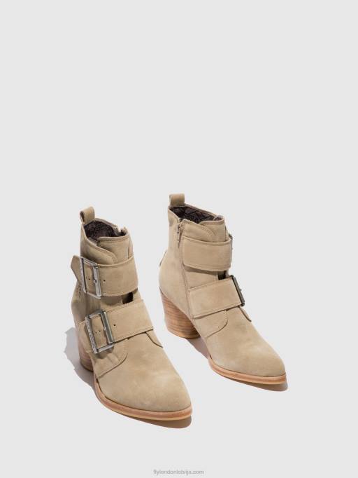 lv Fly London sievietes sprādzes puszābaki aria827 zamšādas krēms 80JP240