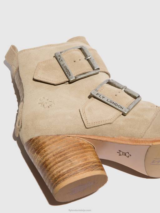 lv Fly London sievietes sprādzes puszābaki aria827 zamšādas krēms 80JP240