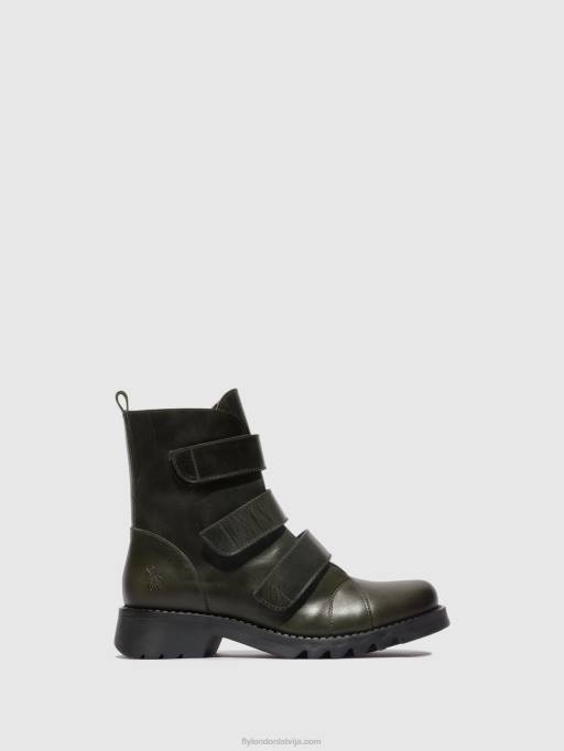 lv Fly London sievietes velcro puszābaki rach790 dīzelis (melna zole) 80JP76