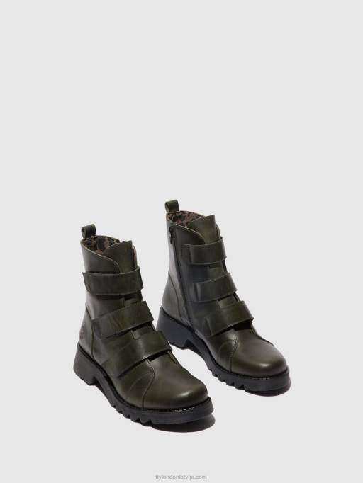 lv Fly London sievietes velcro puszābaki rach790 dīzelis (melna zole) 80JP76