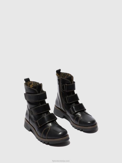 lv Fly London sievietes velcro puszābaki rach790 paklājs melns 80JP190