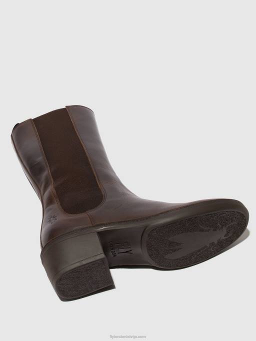 lv Fly London sievietes rāvējslēdzēja zābaki mada081 dk. brūns 80JP303