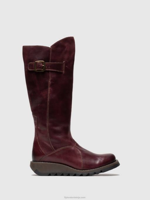 lv Fly London sievietes rāvējslēdzēja zābaki mol 2 paklājs violets 80JP340