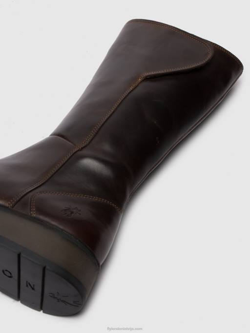 lv Fly London sievietes rāvējslēdzēja zābaki rhea042 paklājs dk. brūns 80JP341