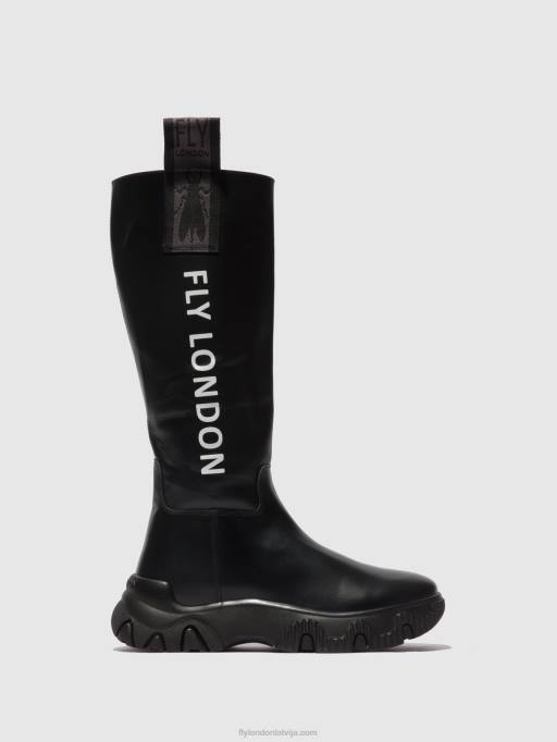 lv Fly London sievietes zip up boots febe886 tundra melna 80JP312