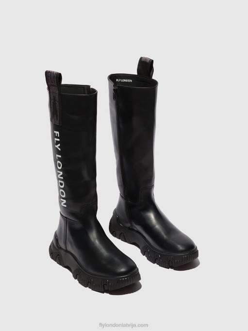 lv Fly London sievietes zip up boots febe886 tundra melna 80JP312