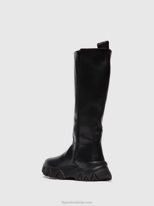 lv Fly London sievietes zip up boots febe886 tundra melna 80JP312