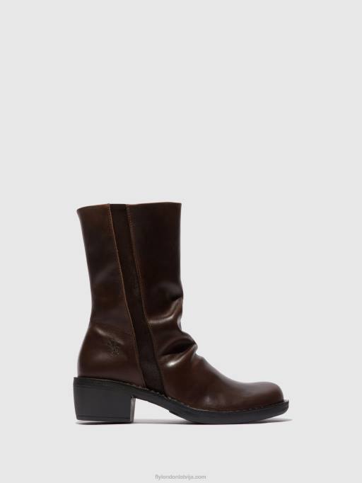 lv Fly London sievietes zip up boots mecy092 dk.brown/expresso 80JP301