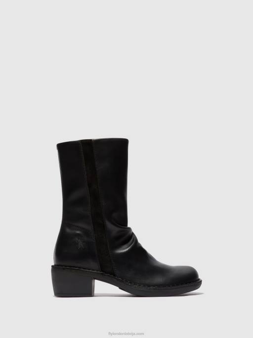lv Fly London sievietes zip up boots mecy092 melns/melns 80JP299