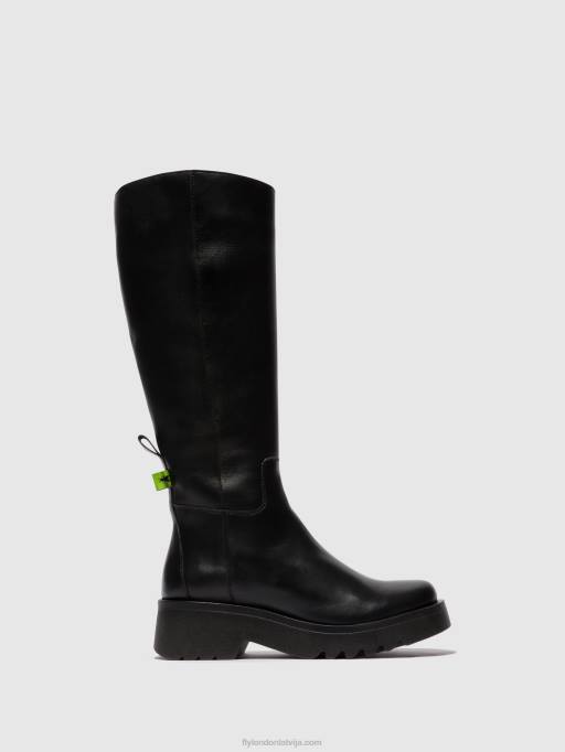 lv Fly London sievietes zip up boots mynt908 melns 80JP302