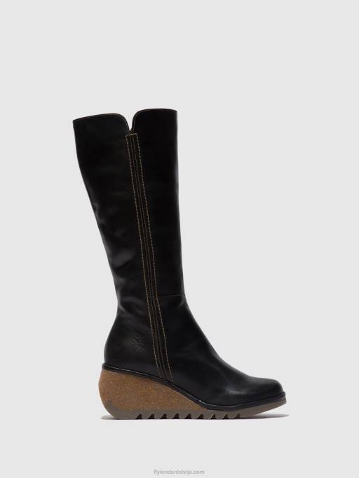 lv Fly London sievietes zip up boots nary328 melns 80JP287